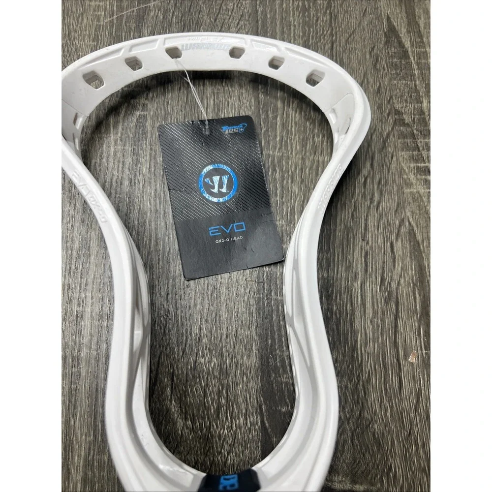 New! Warrior EVO QX2-O Unstrung Offense Lacrosse Head White Plastic NWT